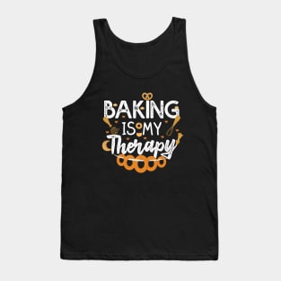 Baking Is My Therapy Shirt Delicious Cupcake Baker T-Shirt Tank Top